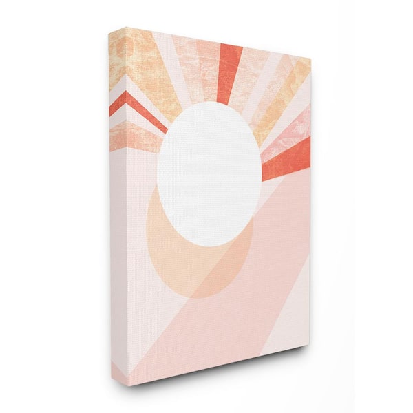 The Stupell Home Decor Collection 24 In X 30 In Peach Mod Stone Texture Geometric Suns Rising By Daphne Polselli Canvas Wall Art Mwp 548 Cn 24x30 The Home Depot