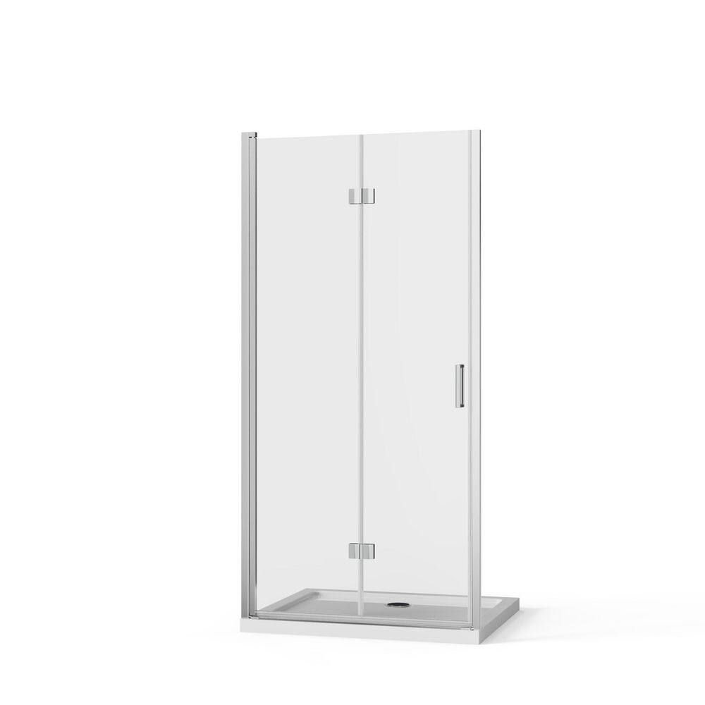 36 in. - 37.2 in. W x 72 IN. H Bi-Fold Frameless Shower Door in Chrome Finish with Clear Glass for Small Shower price history on PriceWatchPro
