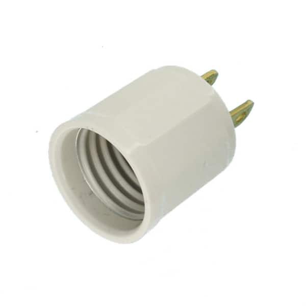 kollidere legetøj I øvrigt Leviton Outlet-to-Socket Light Plug, White R52-00061-00W - The Home Depot
