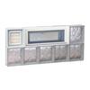 Clearly Secure 28.75 in. x 15.5 in. x 3.125 in. Vented Wave Pattern Frameless Glass Block Window with Dryer Vent 3016VDCDV