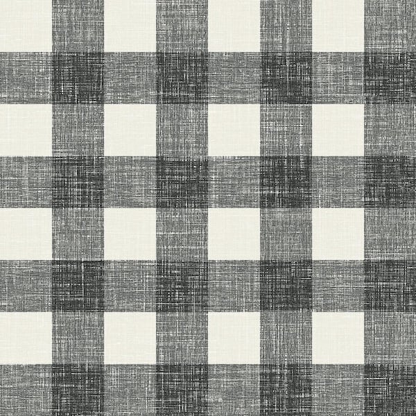 Seabrook Designs Poppy Seed Bebe Gingham Paper Unpasted Nonwoven Wallpaper Roll 60.75 sq. ft.