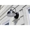 Mason Industrial Modern 1-Light Indoor/Outdoor Wall Mount 8 in. Light with  Metal Shade for Porch EntrywayBarn,White