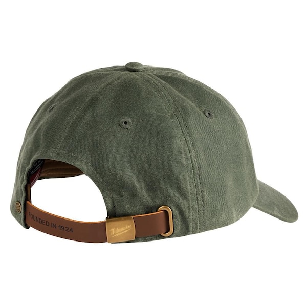 Milwaukee Waxed Canvas Adjustable Hat-Green M772E - The Home Depot