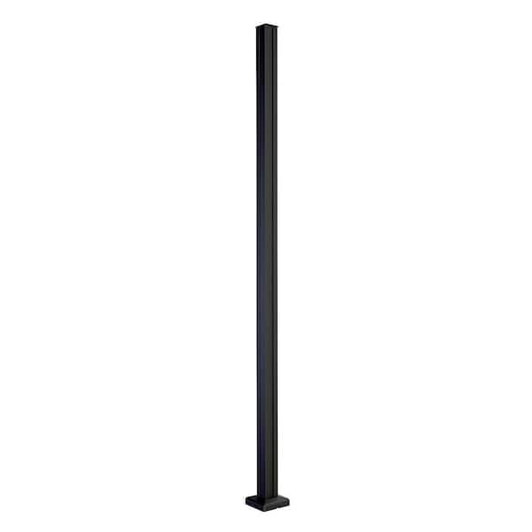 Peak Products 76 in. H Black Aluminum Hard Surface Decorative Privacy Screen Post
