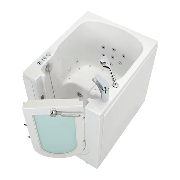 Front Entry 32 in. x 40 in. Walk-In Whirlpool & Air Bath Bathtub in White, Right Outward Swing Door, Fast Fill & Drain