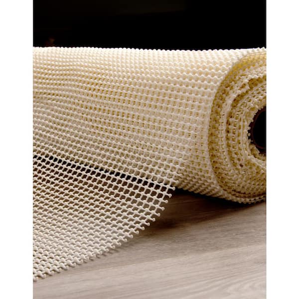 Rug Pad Ivory 2 ft. x 8 ft. x 0.20 in. Supreme Transitional PVC Non-Slip Rug Pads