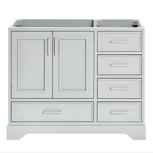 ARIEL Stafford 42.75 in. W x 21.5 in. D x 34.5 in. H Bath Vanity Cabinet without Top in Grey