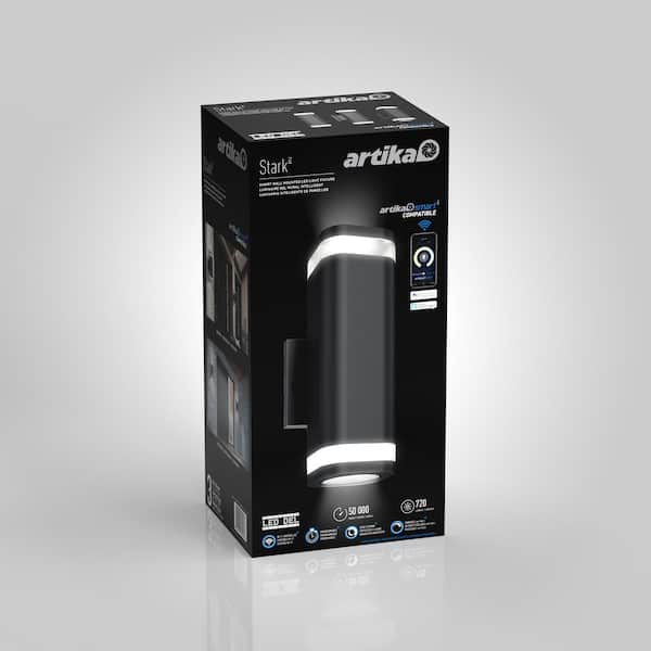 Artika Stark Black Modern Smart Dusk to Dawn Integrated LED