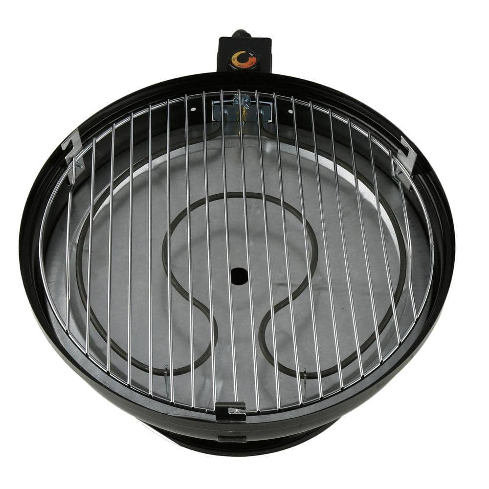 Lock 'N Go Black Electric Portable BBQ Grill with Smoker