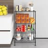 smusei 4 Tier Open Shelving Units Freestanding Kitchen Storage Rack  Standing Kitchen Rack Organizer Large Capacity with Metal Wire Fence Wood  Look