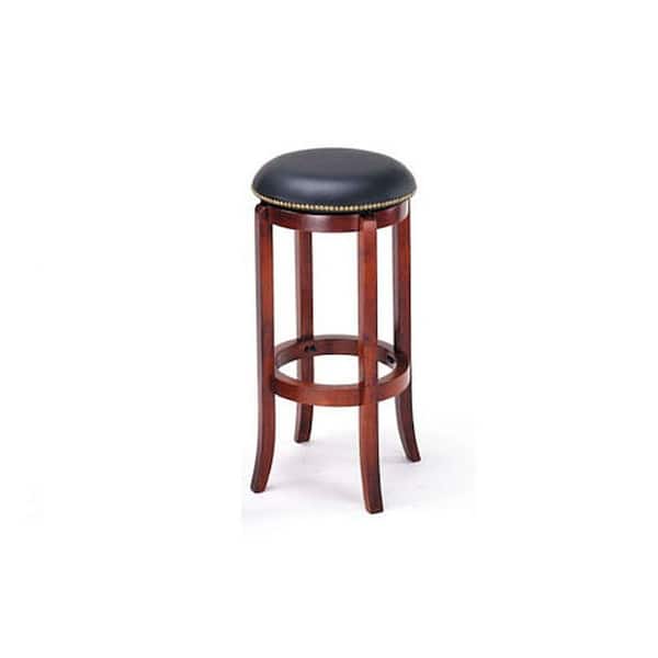 Home Decorators Collection Bethany 29 in. H Cherry Swivel Bar Stool-DISCONTINUED