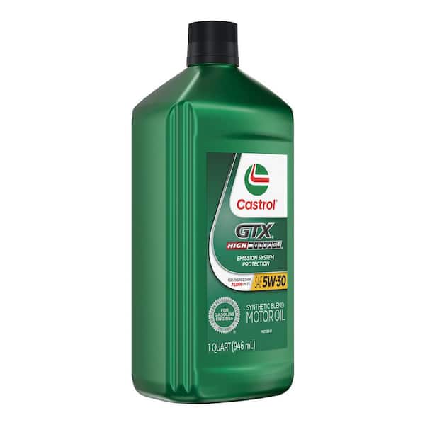 Castrol DL-1 エンジンオイル 5W-30 CASTROL GTX High Mileage 5W-30 Synthetic Blend Motor Oil, 1 qt