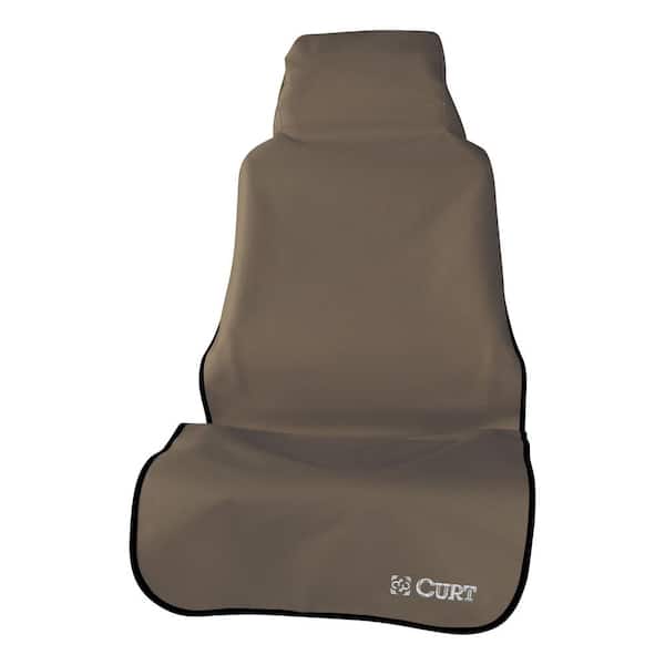 CURT Seat Defender 58 in. x 63 in. Removable Waterproof Brown XL Bench Truck Seat Cover