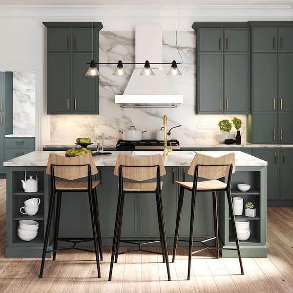 Washington Franklin Hargrove 3 in. W x 0.75 in.D x 90 in. H in Verdant Green Kitchen Cabinet Filler Strip