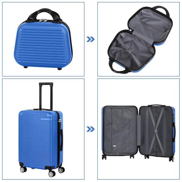 HIKOLAYAE Luggage 5-Piece Sets, Horizontal Stripe Luggage Set with
