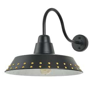 Outdoor 15.94 in. H Gooseneck Barn Sconce Light Farmhouse Exterior Hardwired Wall Light with No Bulbs Included