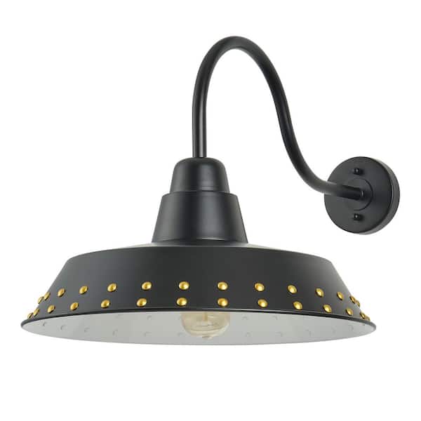 aiwen Outdoor 15.94 in. H Gooseneck Barn Sconce Light Farmhouse Exterior Hardwired Wall Light with No Bulbs Included