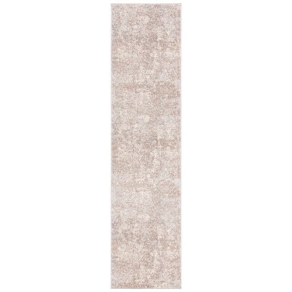 SAFAVIEH Madison Grey/Beige 2 ft. x 12 ft. Geometric Medallion Runner Rug