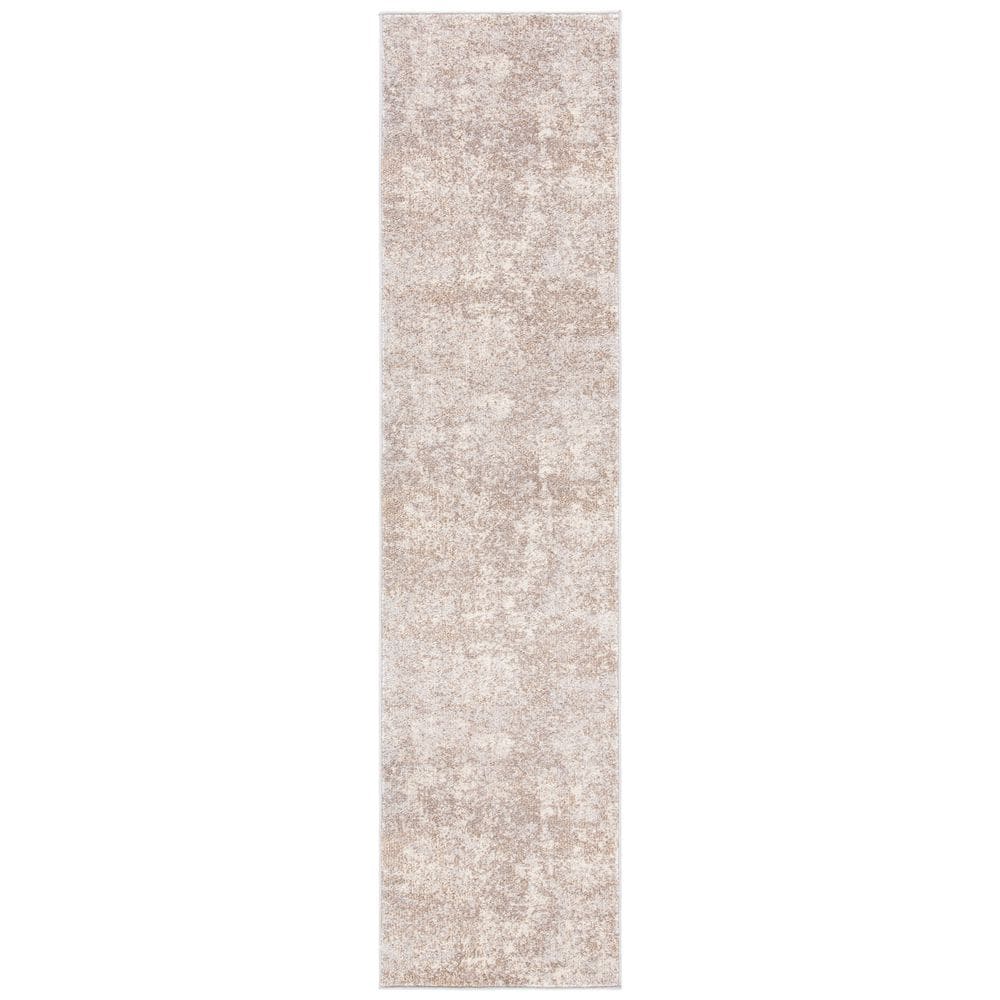 Gray and Beige Flat Woven Reversible Runner Rug