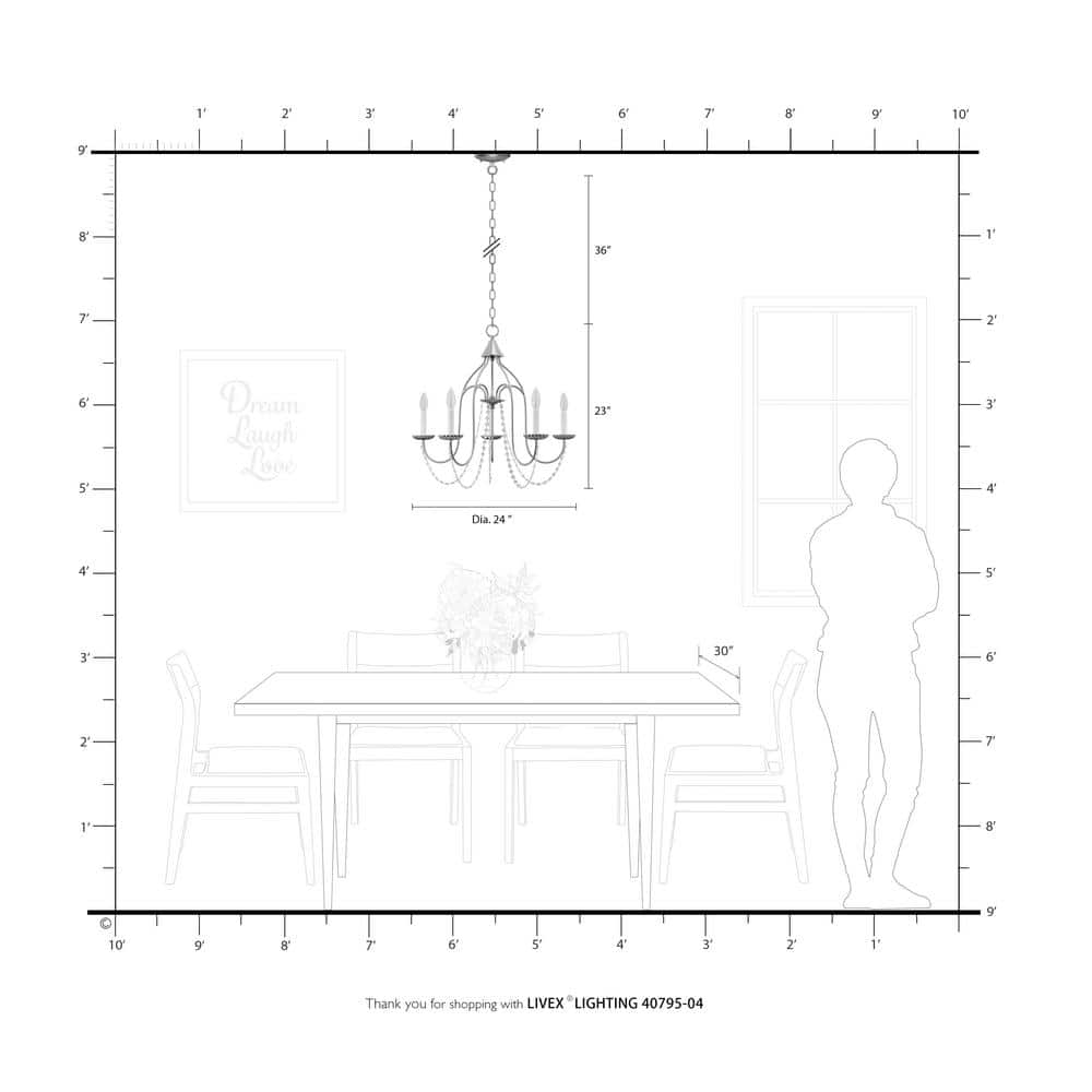 Mini Alessia 5-Light Black Crystal Chandelier