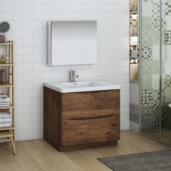 Fresca Parma White Pedestal Sink w/ Medicine Cabinet Bathroom Vanity F –  Tuscan Basins