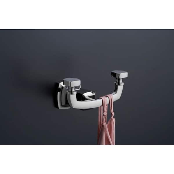 Margaux Double Robe Hook in Vibrant Polished Nickel