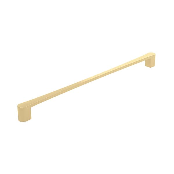 Richelieu Hardware Kent Collection 12-5/8 in. (320 mm) Modern Satin Brass Rectangular Cabinet Bar Pull