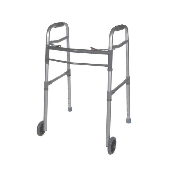 Drive 2-Button Folding Universal Walker with 5 in. Wheels