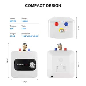 2 Gal. Small Compact Point-Of-Use Element Mini-Tank Electric Water Heater with Warranty