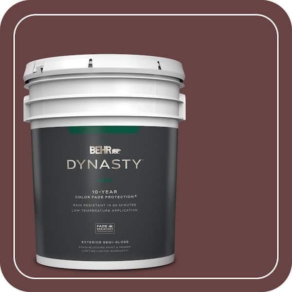 BEHR DYNASTY 5 gal. #MQ1-14 Twinberry Semi-Gloss Exterior Stain-Blocking Paint & Primer