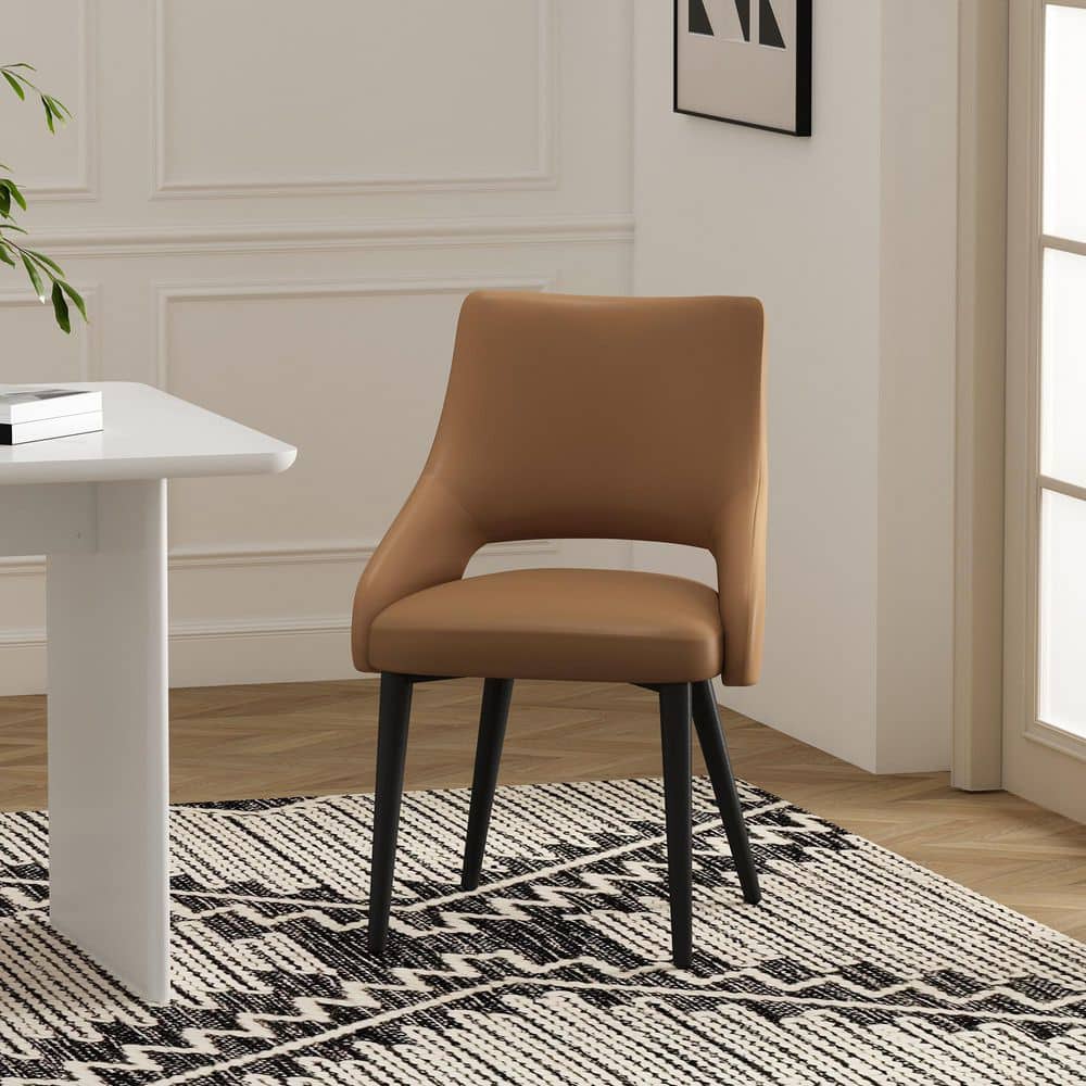 Manhattan Comfort Tremont Modern Saddle Faux Leather Upholstered