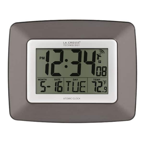 La Crosse Technology Atomic Digital Wall Table Clock With Temperature Ws 8008u It The Home Depot