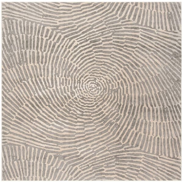 SAFAVIEH Meadow Taupe 7 ft. x 7 ft. Square Abstract Area Rug