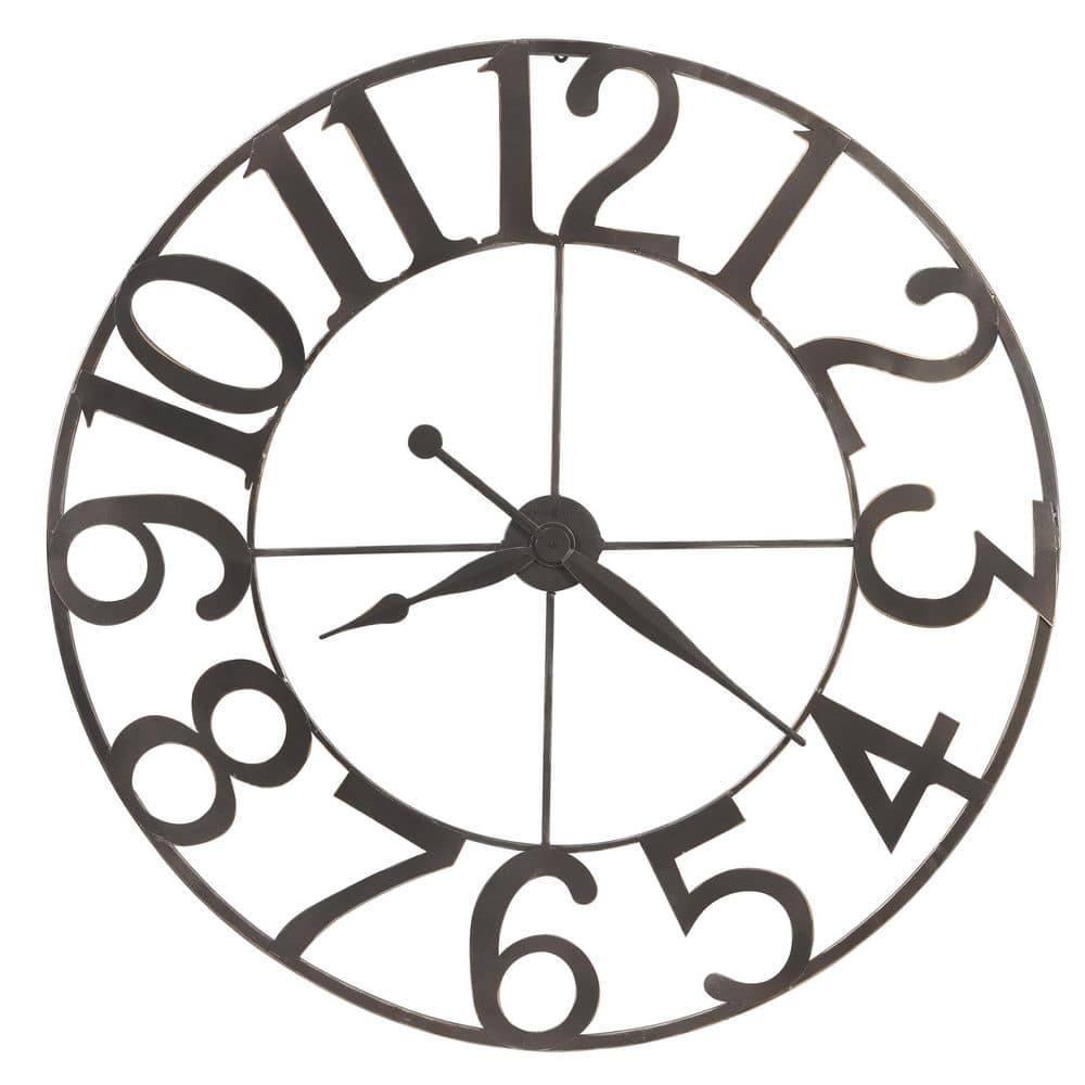 Howard Miller Felipe Black Wall Clock 625674 - The Home Depot