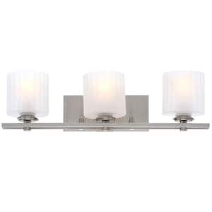 Sheldon Collection 3-Light Brushed Nickel Surface Mount Sconce