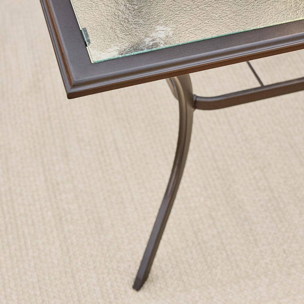 Copper Bronze 4-Person Square Outdoor Dining Set with Cushions