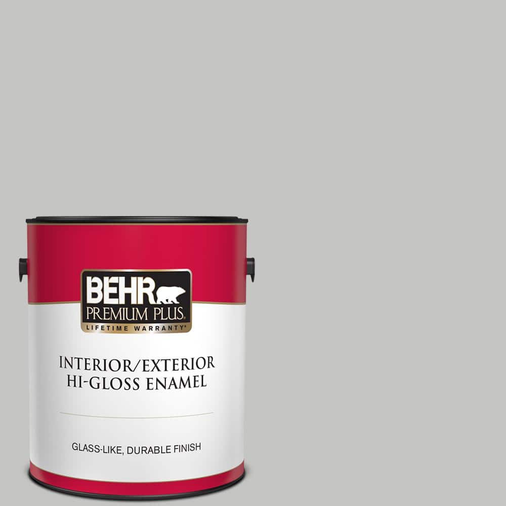 BEHR PREMIUM PLUS 1 gal. N5202 Silver Bullet HiGloss BEHR PREMIUM PLUS 1 gal. N5202 Silver Bullet HiGloss