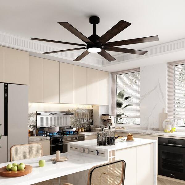 FUFU&GAGA 72.7 in. Integrated LED Indoor/Outdoor Ceiling Fan with