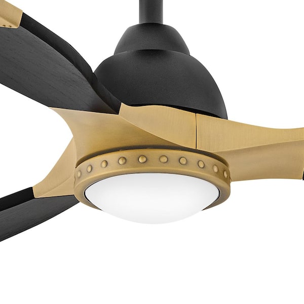 HINKLEY - Aileron 60.0 in. Indoor/Outdoor Integrated LED Matte Black Ceiling Fan with Remote Control