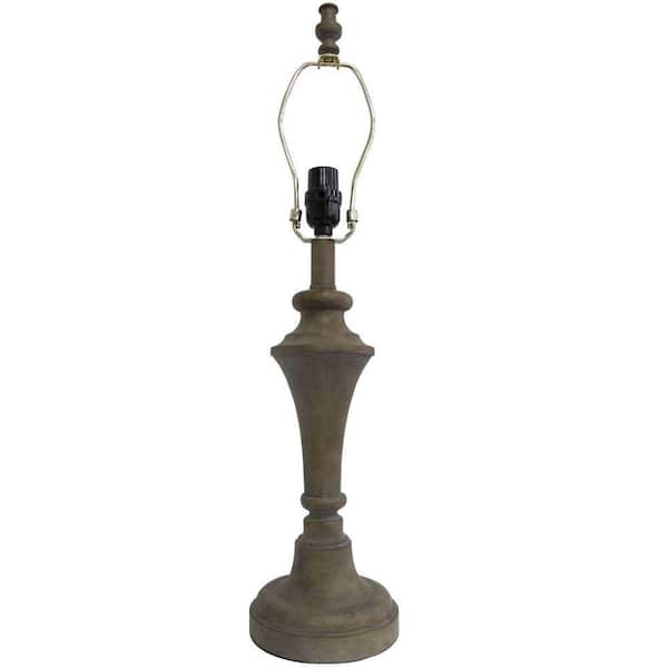 Hampton Bay Mix and Match 26 in. Whitewashed Wood Table Lamp - Title 20