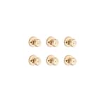 Tylo Polished Brass Bed/Bath Door Knob (6-Pack)