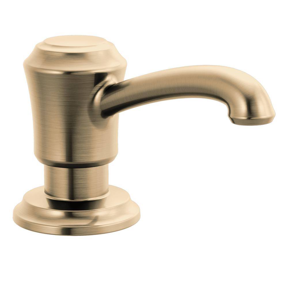 Delta Cassidy Deck Mount Metal Soap Dispenser in Champagne Bronze