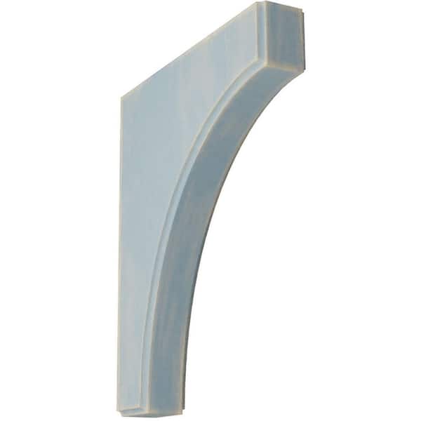 Ekena Millwork 1-3/4 in. x 12 in. x 10 in. Driftwood Blue Clarksville Wood Vintage Decor Bracket
