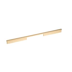 17-5/8 in. (448 mm) Center-to-Center Brushed Gold Contemporary Drawer Pull