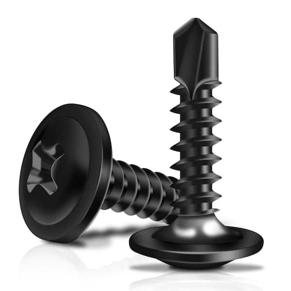 #8 x 3/4 in. 410 Stainless Steel Phillips Truss Head Self Drilling Sheet Metal Screw (100-Pack)