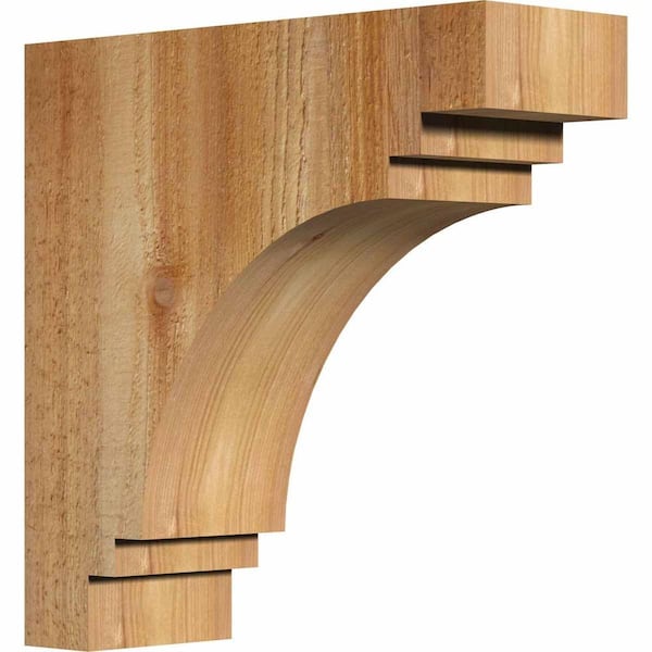 Ekena Millwork 4 in. x 12 in. x 12 in. Western Red Cedar Pescadero Rough Sawn Corbel