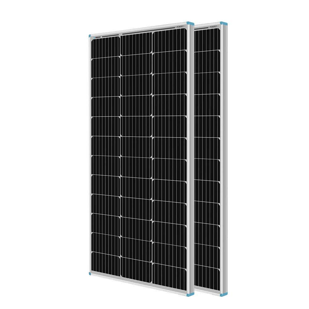 Renogy 100-Watt 12-Volt Monocrystalline Solar Panel Compact Design (2-Piece)