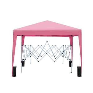10 ft. x 10 ft. Pink Pop Up Gazebo Tent Canopy with Carry Bag