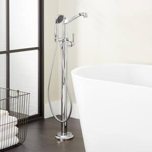 Pendleton Single-Handle Freestanding Tub Faucet with Hand Shower in Chrome