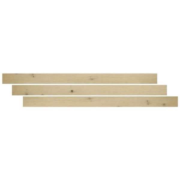 A&A Surfaces Dula Ash Oak 0.37 in. T x 1.24 in. W. x 78 in. L Luxury T-Molding Hardwood Trim 10-Pieces/Case